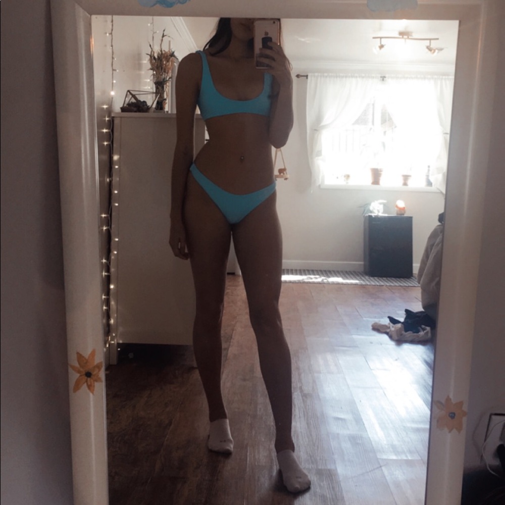 Zaful Neon blue bikini